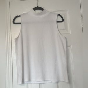 LOFT Mock Neck Sleeveless Blouse